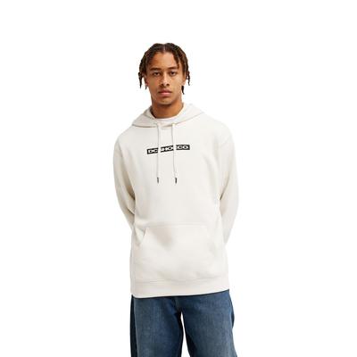 Hoodie DC SHOES "DC Tire Job", Herren, Gr. S, weiß, Obermaterial: 55% Baumwolle, 25% Baumwolle, 20% Polyester., Sweatshirts Hoodie