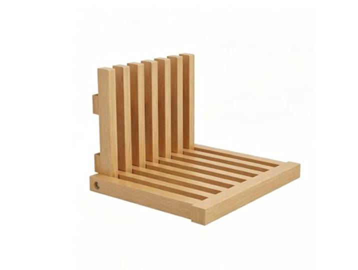 Wandmontierter klappbarer Massivholz‑Hocker, platzsparender Schuhsitz Massivholz, platzsparendes Klappdesign, kompakte Größe, modern‑minimalistischer Stil(C(Rubber Wood))