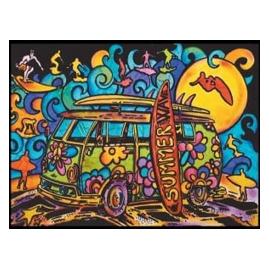 ColorVelvet Ausmalbild Minibus mit Surfbrett (404386)