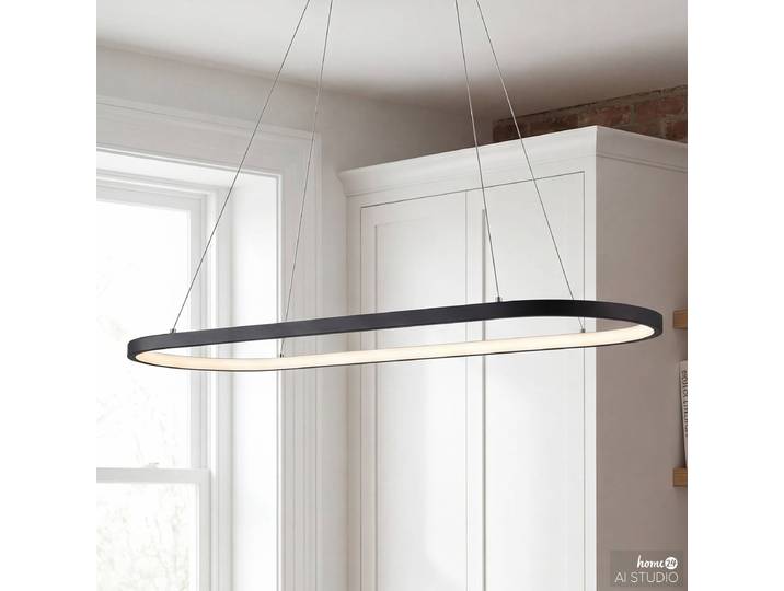 Pendelleuchte YANA 80cm Schwarz Material: Metall Metallart: Aluminium, Eisen Oberfläche Metall: Pulverbeschichtet LED LED-Platine