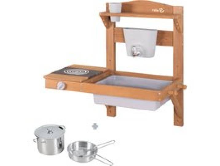 ROBA Cuisine de jeux et de boue à suspendre (avec accessoires, teck)