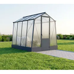 Westmann Aurora 68 | Gewächshaus mit Fundament | Anthrazit | 2,5x2 m - Anthrazit