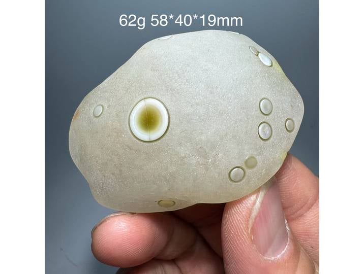 Agate Gobi naturelle de 62g, spécimen minéral de roche œil d'Alxa, cristal énergétique, pierre de guérison Chakra Reiki, décoration de jardin