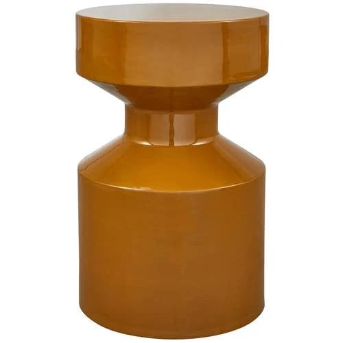 WOOOD Ferry Bijzettafel Metaal Geel B: 47 cm, D: 30 cm, H: 30 cm