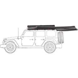 Vickywood Branch 270° Rugged Hardcover Seitenmarkise rechts 2 m Aluminium Polyester für Offroad und Camping