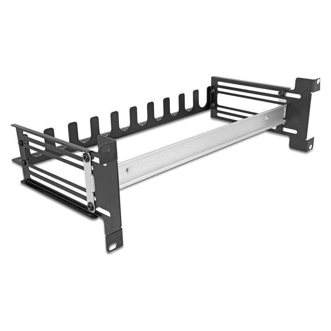 Delock 19" Schutzschalterleiste mit Abdeckung, Kabelzugentla (67282)
