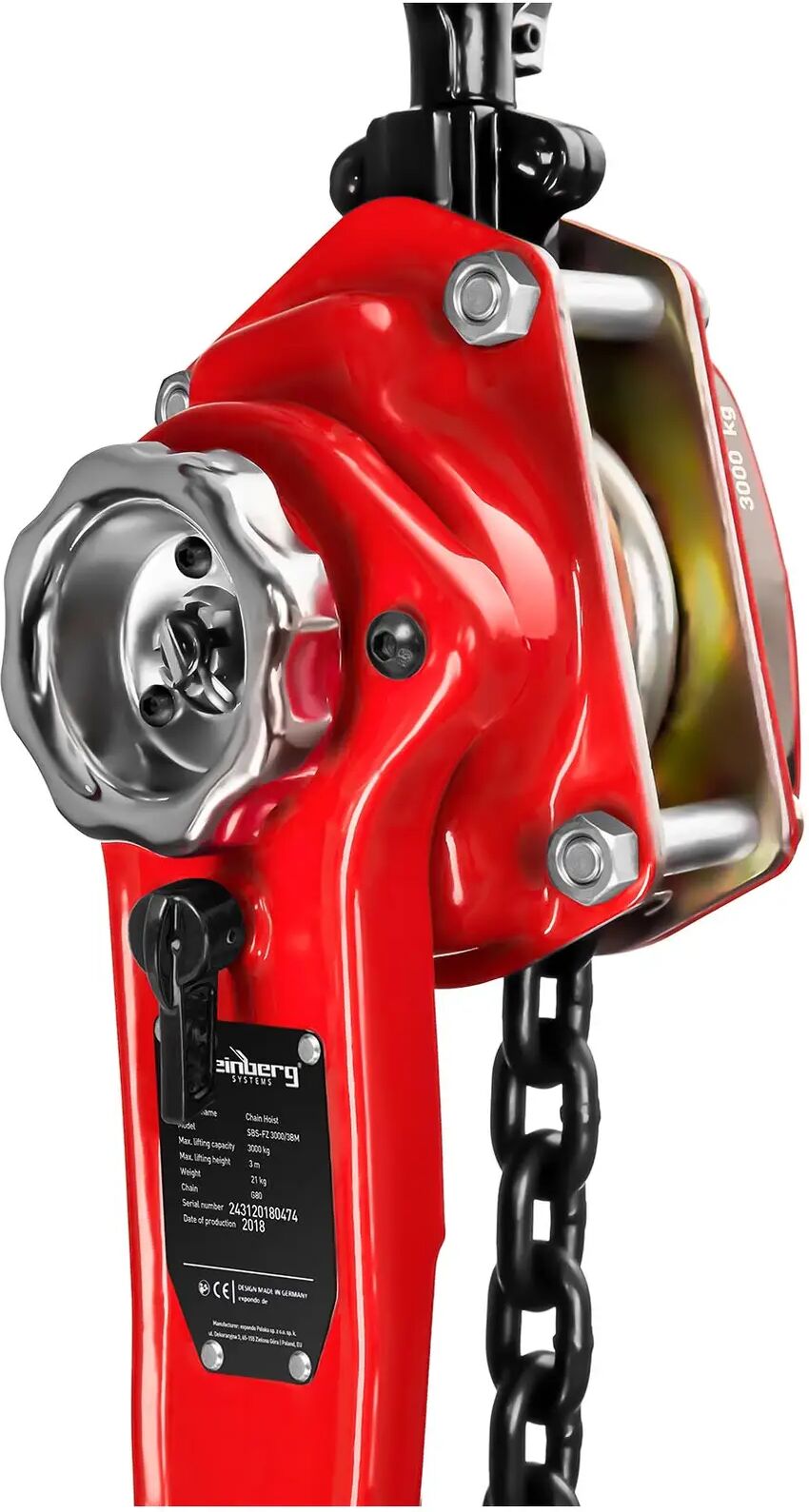 Steinberg Paranco manuale a leva - 3.000 kg - 3 m SBS-FZ 3000/3BM