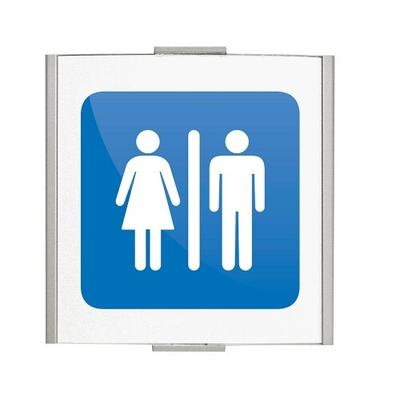 FRANKFURT Türschild 120x120mm mit Piktogramm WC allgemein