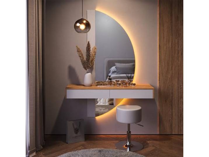 Vicco Kaptafel set met kruk Melisa , Wit 120 cm