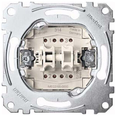 Merten Module double-poussoir 2S 1 pôle 10A 250V AC MEG3155-0000 (MEG3155-0000)