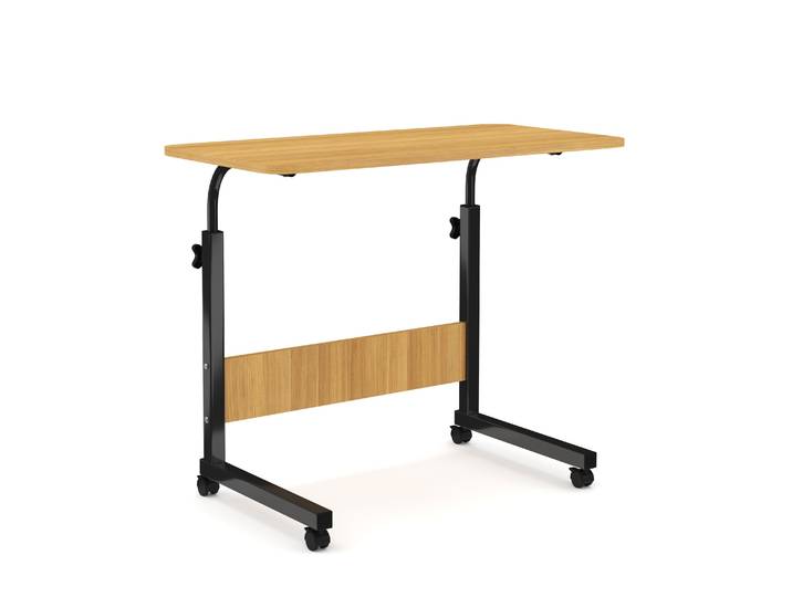 Laptoptisch LALE auf Rollen 80 x 40 x 60 - 90 cm braun/schwarz