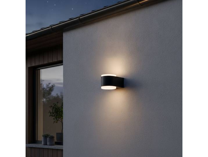 Strakke wandlamp Nus zwart dubbel Lyora - 108842
