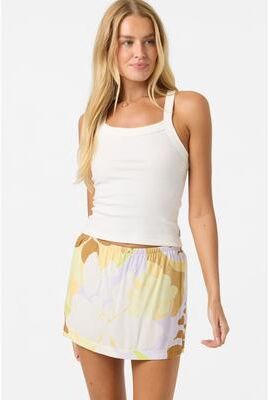 O'Neill s Alyssa Leah Tropical Woven Short Skirt in Celery, Size XL, Viscose