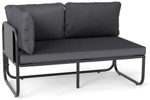 Costway Patio Loveseat Sofa Couch with Removable Pillows and Seat Cushion-Gray