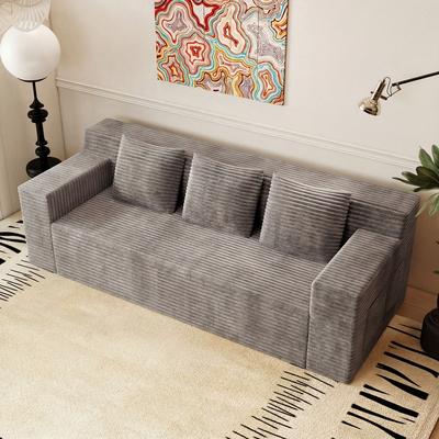 Living room Corduroy Fabric 3Setaser Sofa Deep Seat Couches
