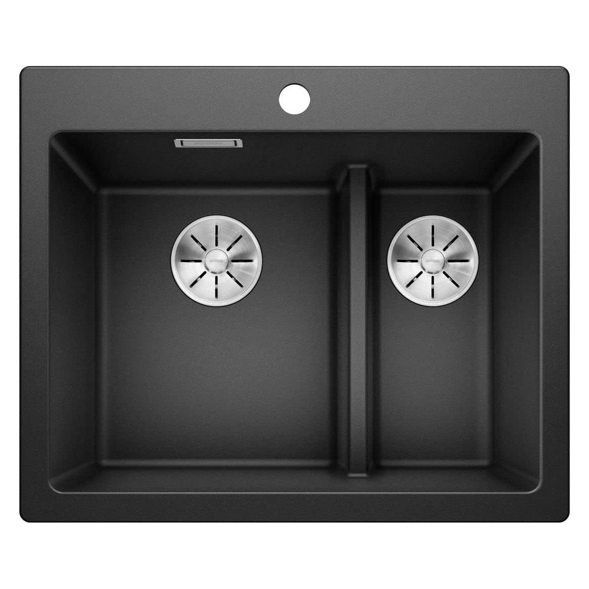Blanco Pleon 6 Split, granieten spoelbak, inbouw van boven, hoofdwastafel links, split-concept (PLEON 6 Split 521 689)