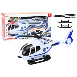 Geräusche der Fahrlichter eines Polizeihubschraubers