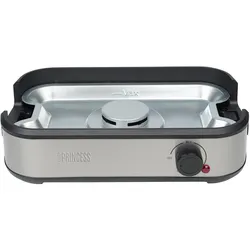 Princess 103215, Tischgrill, Schwarz, Silber