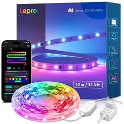 Govee, LED Streifen, Lepro S1 10 m WLAN- und Bluetooth-fähiger RGBIC-LED-Streifen (RGBIC, 1000 cm)