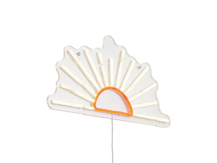 Applique murale néon Sunset blanc chaud et orange avec LED