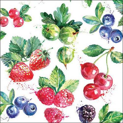 Ambiente 20 Servietten Papier 33x33cm 3-lagig - hochwertige Einweg Papierservietten für Sommer Picknick Gartenparty Obstfest Brunch Geburtstagsfeier