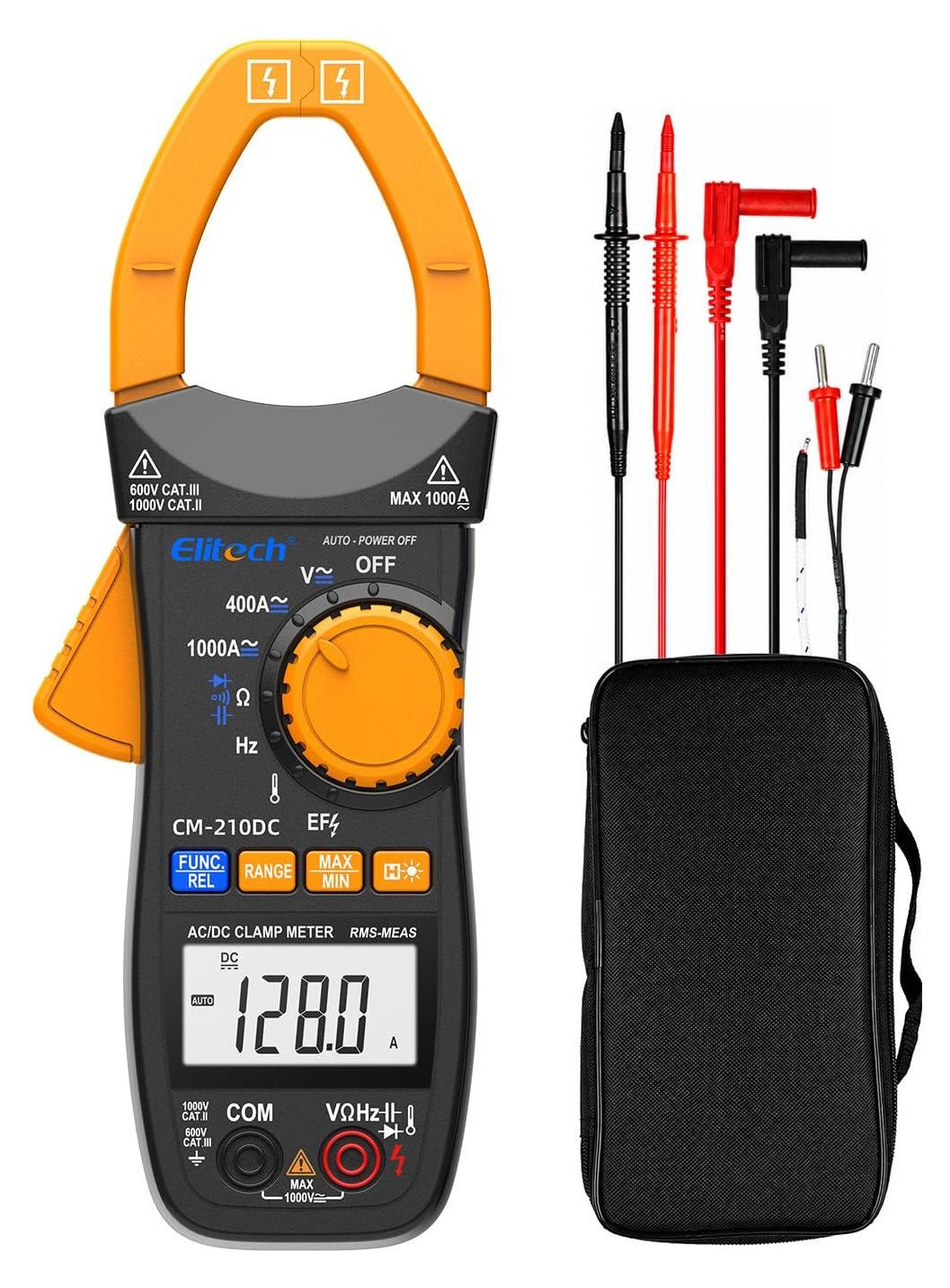 Lustrens Digitale stroomtang, multifunctionele AC/DC tester met 4000 counts
