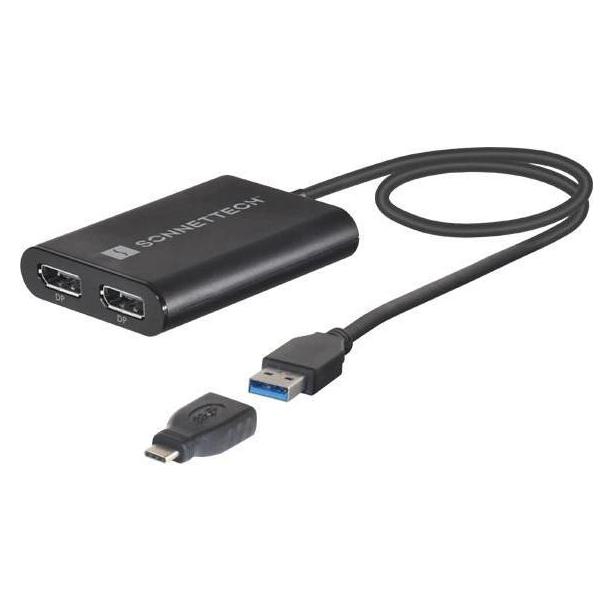Sonnet Dual 4K 60Hz DisplayPort Adapter for M1 Thunderbolt Macs *New (DisplayPort) (USB3-DDP4K)