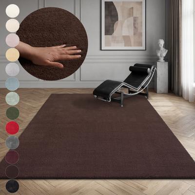 Teppich OTTO HOME "Arabell, Kunstfellteppich, Felloptik, waschbar", braun, B:80cm H:16mm L:150cm, Polyester, Teppiche, Teppich, flauschig, kuschelig, Anti-Rutsch-Unterseite, Wohnzimmer, Schlafzimmer, Topseller