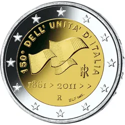 2 Euro Gedenkmünze 150 Jahre Vereinigung 2011 aus Italien