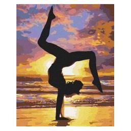 Ideyka Malen nach Zahlen - Yoga bei Sonnenuntergang (68648201)
