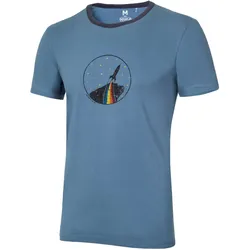 Ocun, Herren, Sportshirt, Classic T Organic Rainbow Rocket (XL), Blau, XL
