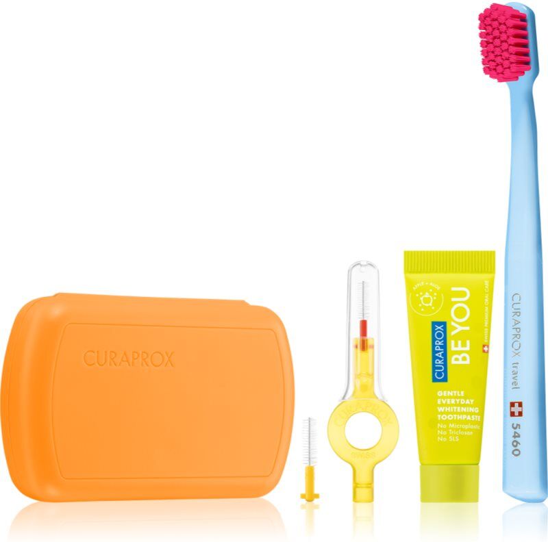 Curaprox Travel Set travel set for teeth, tongue and gums Orange