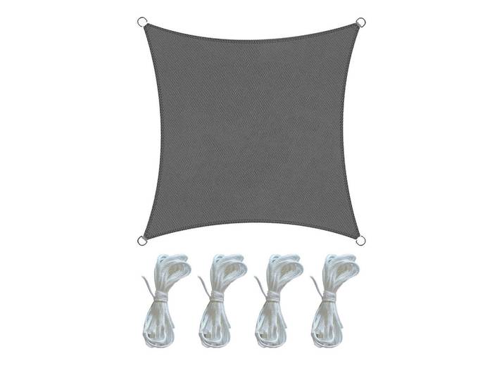 Mobili Rebecca Sonnensegel Grau 300/300/1 cm, Kunststoff, Quadratisch, 300x300 cm, Sonnenschutz, Sonnenschirme