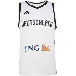 ADIDAS Herren Trikot DBB Basketball Heimtrikot, Größe M in Weiß Weiß