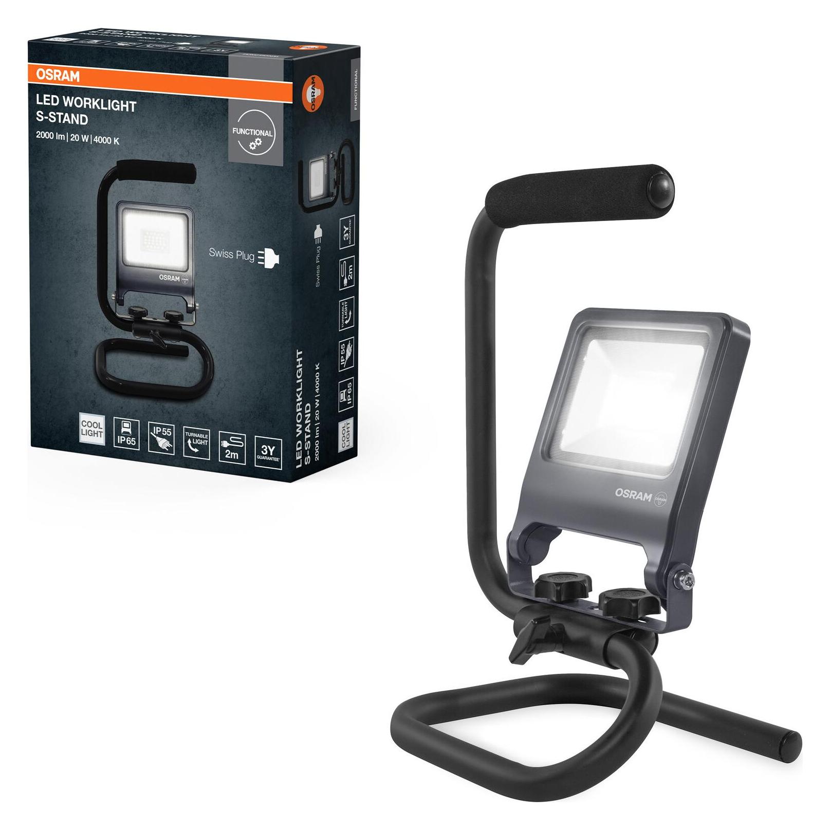 Osram LED Worklight S-Stand Swiss Plug 20W 840 (1700 lm) (61086362)