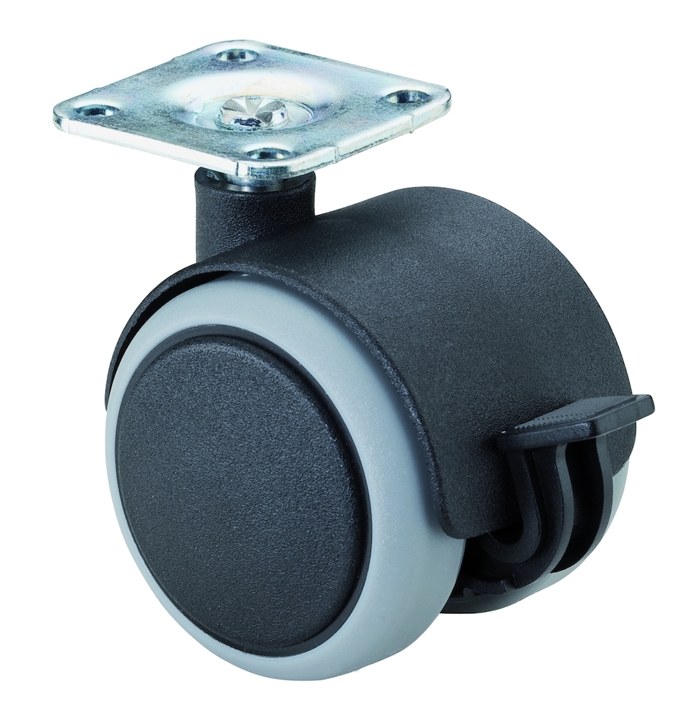 HELO Doppelrolle F86, mit Platte, grau F86.050.PL