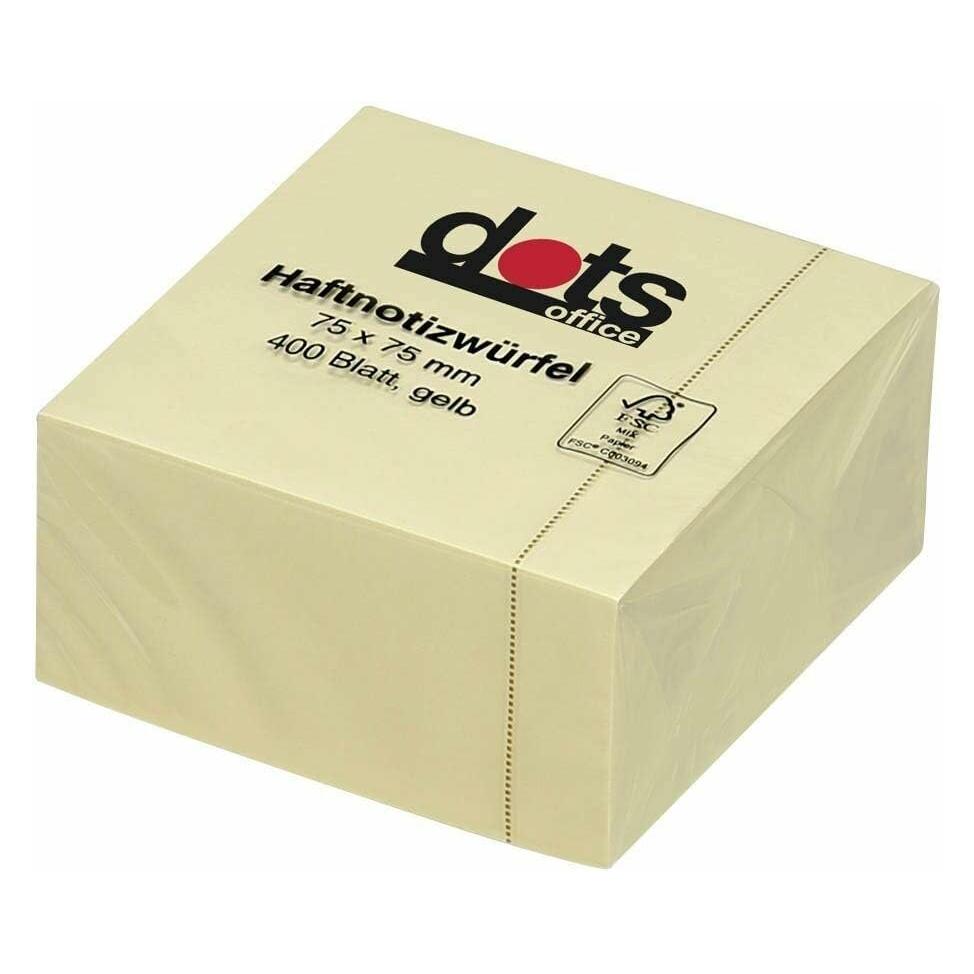 Dots Haftnotizen Standard gelb 1 Würfel (75 x 75 mm) (221972)