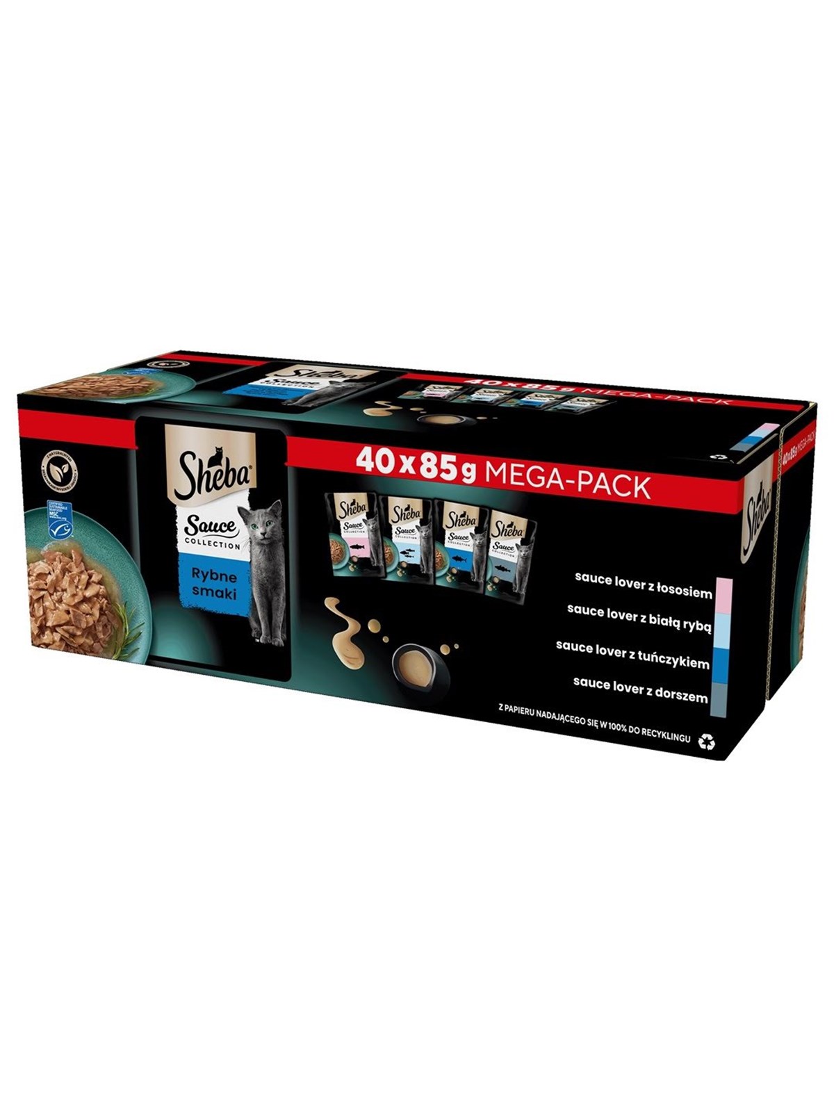 Sheba Sauce Collection Fish flavors collection - wet cat food - 40x85 g
