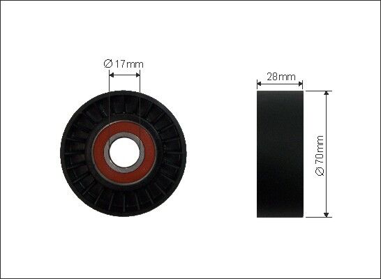Caffaro Spannrolle, Keilrippenriemen 1190 Für Bmw