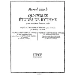 Greiner/Bitsch 14 Etudes De Rythme Trombone Ou Tuba, Fachbücher von Marcel Bitsch
