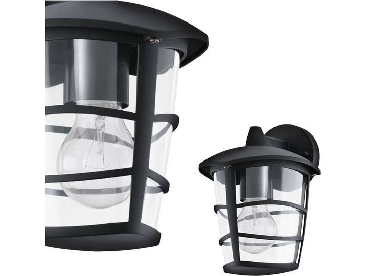 Eglo 93098 Applique extérieure Aguanish Noir\, transparent IP44