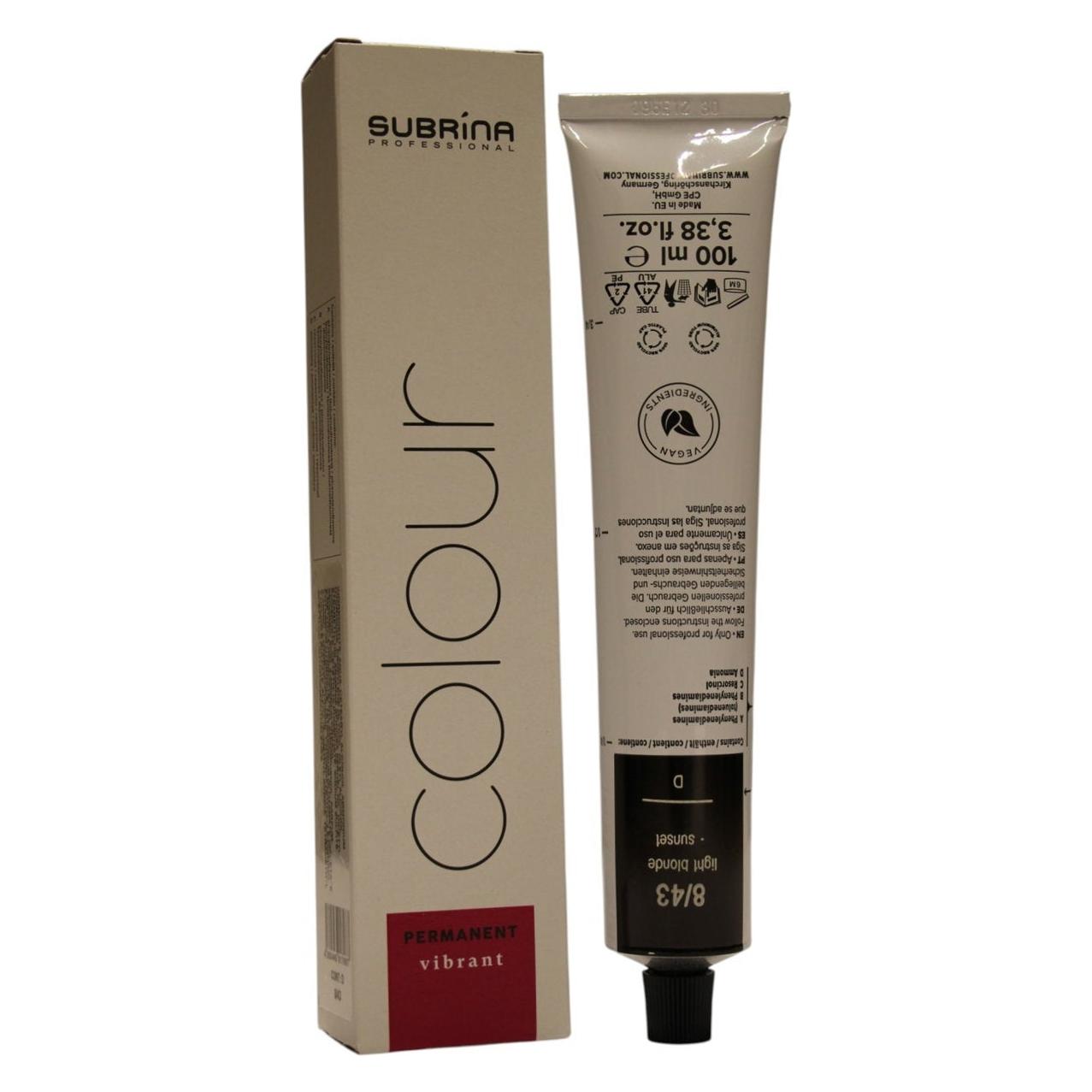 Subrina Vopsea de par permanenta Vibrant Colour 8/43, Blond Deschis Cedre Auriu, 100ml (8/43) (42673323)