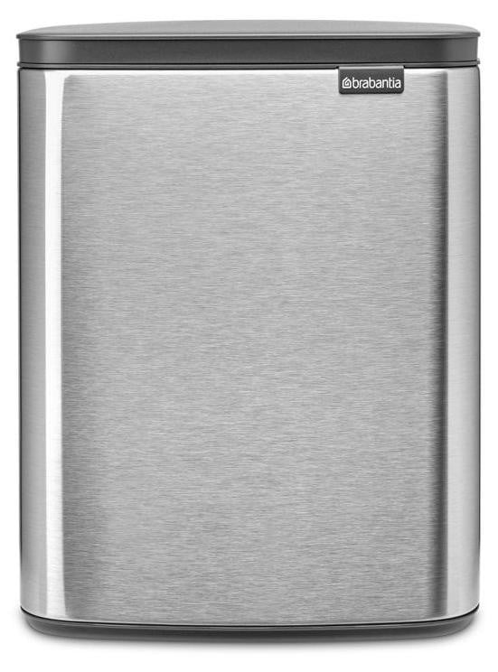 Brabantia BO afvalbak, 12 liter, matstalen uitvoering, vlekbestendig