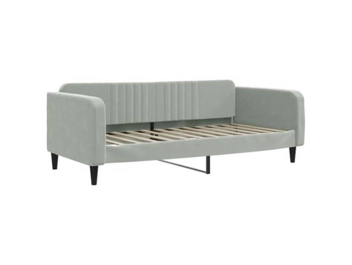 vidaXL Tagesbett Hellgrau 90x200 cm Samt