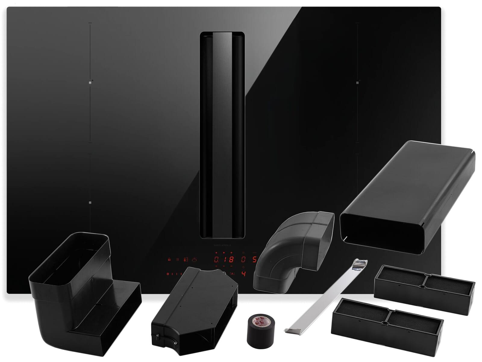 Elica Set NikolaTesla Alpha Advance BL/A/83 - PRF0204080 Kochfeldabzug Induktion + KIT0167756 Installationsset Umluft