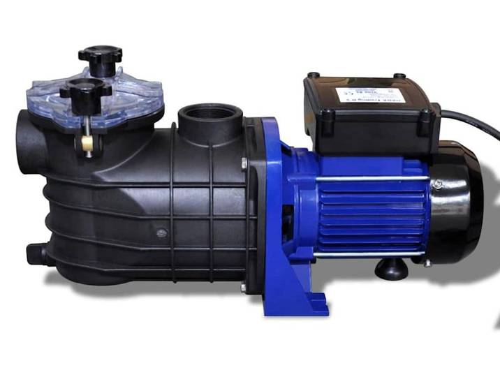 vidaXL Schwimmbadpumpe Umwälzpumpe Poolpumpe Pumpe elektronik blau 500W