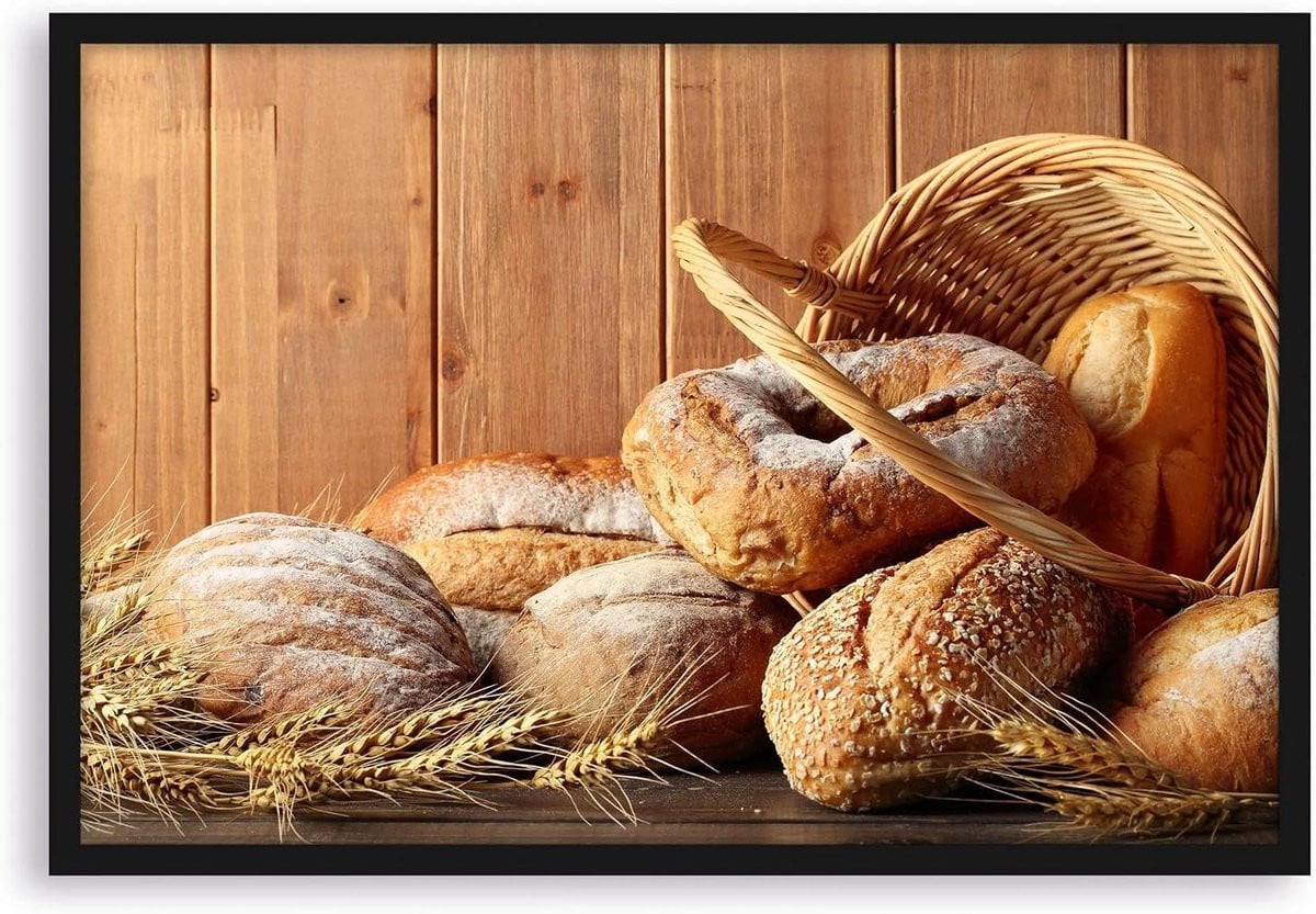 Ingelijste Poster Wanddecoratie Kunst Giclée Print Zwart 55 x 40 cm