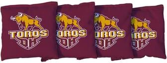 Skip's Garage California State Dominguez Hill Toros Red Cornhole Bags