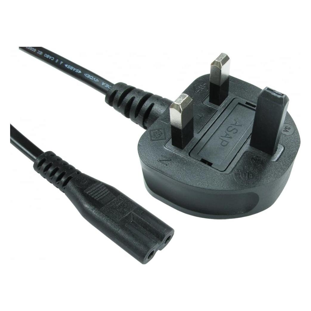 Cables Direct 2m Uk Plug M C7 F 8 Blk Power Cabl (RB-298W)