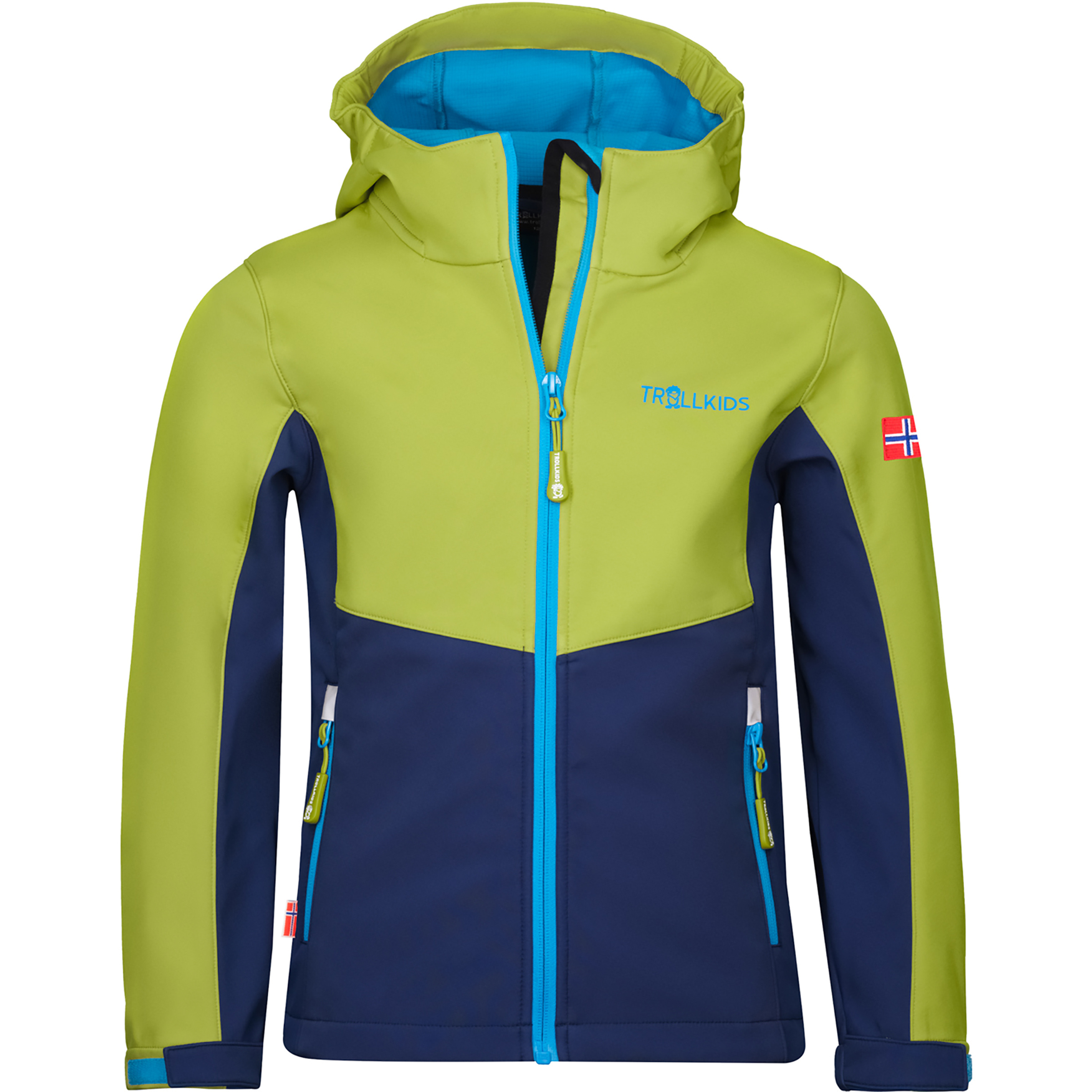 Trollkids Kristiansand Kinder Softshelljacke gruen Größe 104 Lifestyle Wasserabweisend Wasserabweisend